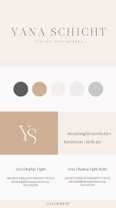 minimalist brand design beige grey color palette yana schicht photography premade branding kit branding design fine art photography