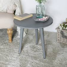 Blush, copper and grey work so wonderfully together to create a soft, elegant space. Round Grey Wooden Occasional Table