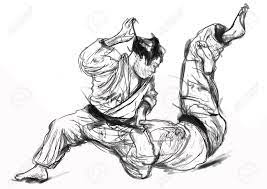 シリーズ総合格闘技から手描きイラスト: 柔道。のイラスト素材・ベクター Image 30793713