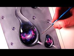 Painting Galaxy Water Drops Time Lapse Youtube Water Drop Drawing Galaxy Painting Galaxy