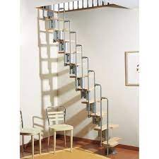 Arke Karina Grey Modular Staircase Kit K33022 The Home Depot In 2021 Folding Attic Stairs Space Saving Staircase Stairs Design