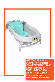 Bathtub sponge mat baby bather. Anti Slip Skid Proof Baby Brielle 3 In 1 Portable Collapsible Infant To Toddler Space Saver Foldable Bath Tubs With Cushion Insert Water Rinser For Bathing Newborns Bathing Co Bathing Tubs Seats