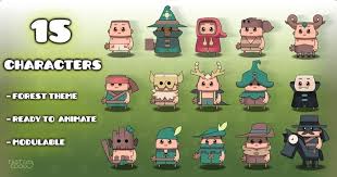 Tasty Characters Forest Pack Sponsored 3d Ad Characters Tasty Pack Forest Character 2d Character Unity