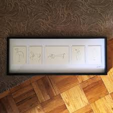 Pablo Picasso For Ikea Olunda Framed Animal Drawings Etsy Animal Drawings Pablo Picasso Velvet Painting