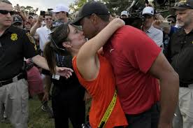 Brooks koepka, girlfriend jena sims hug tiger woods after pga championship win | bleacher matty brown on twitter: Koepka Girlfriend Tiger
