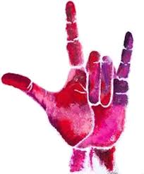 Asl I Love You Hand Sign Language Art Sign Language Deaf Art