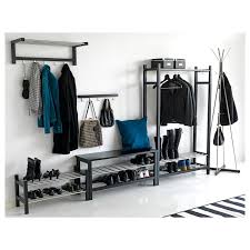 Tjusig Bank Mit Schuhablage Schwarz 108x50 Cm Ikea Deutschland Ikea Schrank Aufbewahrung Bank Mit Schuhaufbewahrung Ikea Eingang