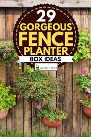 While most are plain green, look for types with a mottling of dark red or white edges for extra interest. 29 Gorgeous Fence Planter Box Ideas Garden Tabs