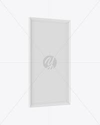 Photo Frame Mockup Left Side View In Indoor Advertising Mockups On Yellow Images Object Mockups