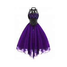 Purple 2xl Cross Back Lace Panel Gothic Corset Dress 29 Via Polyvore Featuring Dresses Corset Dress Gothic Corset Dresses Chiffon Lace Dress Womens Dresses