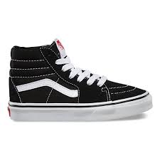 Black And White Vans Shoes For Girls Kids Sk8 Hi Shop Kids Shoes At Vans Girls Shoes Kids Girls Sneakers Cute Shoes For Kids