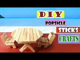Easy Toys For Kids Diy Table Chairs Using Popsicle Sticks Youtube Popsicle Sticks Diy For Kids Simple Toys