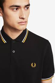 Black And Gold Fred Perry Polo Shirt Pin On Guys Clothing