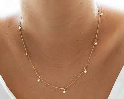 Gold Necklace Gold Choker Necklace Gold Necklace Dainty Gold Diamond Necklace Gold Dangle Choker Gold Necklace Gold Choker Necklace Diamond Bar Necklace