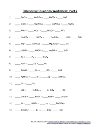 Write a balanced equation for the reaction between solid silicon dioxide and solid carbon to 5. Identifying Balancing Chemical Equations Worksheet Answers Reactions Types Sumnermuseumdc Org