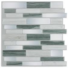 2019 new design lowes carrera marble lantern mosaic tile kitchen backsplash. Peel Stick Mosaics Peel And Stick Mosaics Grey Mist 10 In X 10 In Glossy Composite Linear Peel And Stick Wall Tile In The Tile Department At Lowes Com
