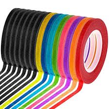 Cridoz 15 Rolls 1 8 Whiteboard Thin Tape Pinstripe Art Tape Dry Erase Board Grid Tape Lines Pinstriping Electrical Marking Tape Assorted Colors