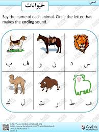 arabic letters sounds animal vocab learning arabic learn arabic online arabic worksheets