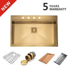 Available in popular colors like bronze, black, nickel, bronze and brass. China Homes Brushed Gold Kitchen Basin Single Drop In Kitchen Sink China Kitchen Sink Stainless Steel Sink