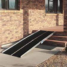 A portable wheelchair ramp is an inclined plane that is installed instead of stairs or in addition to stairs for easy access to different terrains for disabled persons. Pvi Wcr730 Portable Multi Fold Ramp 7 Ft X 30 In