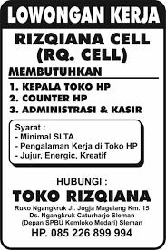 Loker spbu je / lowongan kerja spbu pertamina buki. Jogja24jam Na Twitteru Lowongan Kerja Jogja Rizqiana Cell Membutuhkan 1 Kepala Toko Hp 2 Counter Hp 3 Admin Kasir Info Lgkp Cek Gambar Hub 085 226 899 994 Https T Co Gkybarxbq3