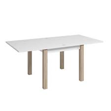 Descubre los mejores costes en nuestras mesas extensibles. Mesa De Comedor Barata Extensible Tipo Libro De 90x90 En Blanco Y Roble