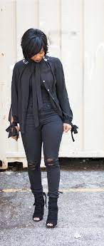 Black Jeans Black Top Indianapolis Fashion Blog Sweenee Style All Black Outfit Outfit Idea Express Jeans Black Out Fashion Black Outfit All Black Outfit