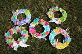 How to make a coconut tree from origami paper, for living room decoration. Tissue Paper Easter Wreath For Toddlers Happy Hooligans