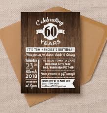Enjoy this day and don't even try to think you are old. Rustic Wooden Background 60th Birthday Party Invitation From 0 90 Each
