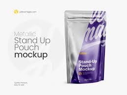 Metallic Stand Up Pouch With Zipper Mockup By Dmytro Ovcharenko On Dribbble