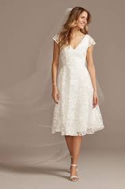 No matter where you plan to host your wedding, you'll want to prep a wardrobe of white for the weekend; Short Tea Length Wedding Dresses David S Bridal