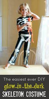 The Easiest Ever Glow In The Dark Skeleton Costume Skeleton Costume Last Minute Halloween Costumes Skeleton Costume Kids