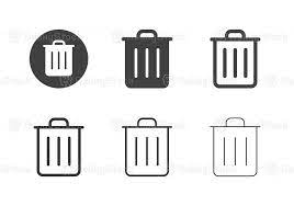 Garbage Can Icons Multi Series Vector Eps File Garbage Can Icon Pictogram Design