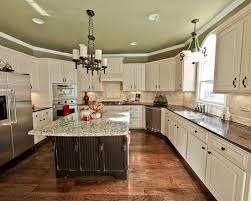 Off White Painted Cabinets Design Green Walls If I Ever Get My Dream Kitchen Than This Would Be White Kitchen Rustic Paint Cabinets White Home Decor Kitchen