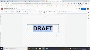 Insert watermark text alternatively, if you want to add text to your background image, click on the text box icon in the menu bar or press insert > text box. Google Docs Insert A Watermark Youtube