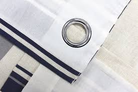 Twig stripes cream and black watercolor 50 wide curtain panel by roostery. Broadway Black Cream Stripe Curtains