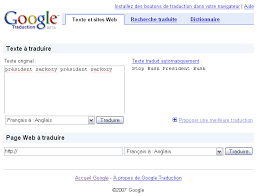 Le Francais Avec Des Phrases Trompe Oreilles Sur Google Traduction Google translator french english : google traduction