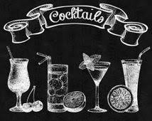 Popular Items For Cocktail Menu On Etsy Chalkboard Bar Chalkboard Drawings Blackboard Art