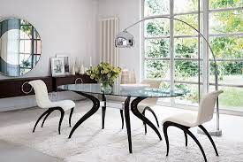 Modern dining room table by. Dashing Duo Trendy New Dining Tables Usher In Geometric Contrast Modern Dining Room Oval Dining Room Table Oval Table Dining