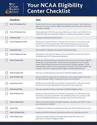 ncaa eligibility center checklist college education