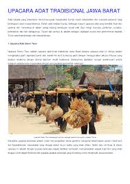 Karena itu alat musik tradisional dari jawa barat memiliki ciri khas tersendiri seperti alat musik berikut : Doc Upacara Adat Tradisional Jawa Barat Cikal Raspati Academia Edu
