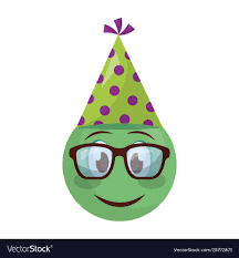 Smiley Emoji Party Hat Royalty Free Vector Image Smiley Emoji Emoji Party Party Hats