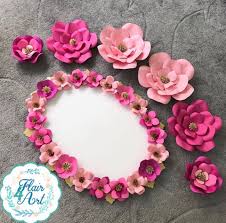 اطار صوره مع ديكور بسيط يمكن تنفيذ Paper Flower ورد