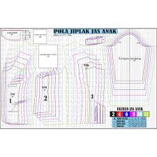 Mengukur pola baju tak segampang melipat baju karena ada bagian dari ukuran baju yang kadang harus terlipat karena permintaan dari pengguna baju. Pola Baju Pola Jahit Jas Anak 2 12thn Pola Jiplak Shopee Indonesia
