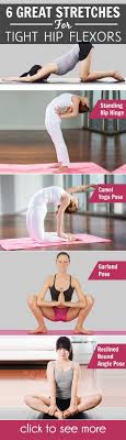 6 Great Stretches For Tight Hip Flexors Exercise Yoga Poses Workout