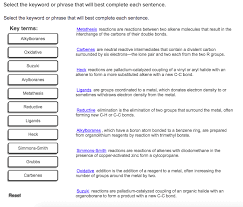 Oneclass Select The Keyword Or Phrase That Will Best Complete Each Sentence Select The Keyword Or Ph