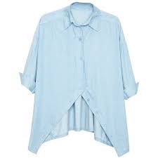 Off Shoulder Denim Shirt 48 Liked On Polyvore Featuring Tops Blouses Oversized Button D Oversized Denim Shirt Button Down Collar Shirts Blue Denim Shirt