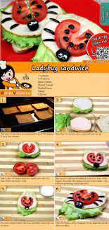 Ladybug Sandwich Recipe With Video Simple Ladybug Sandwich Recipe Diy Food Recipes Sandwich Recipes Sandwiches