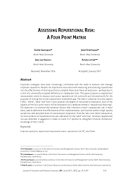Matched pairs that may indicate disparate treatment; Pdf Assessing Reputational Risk A Four Point Matrix