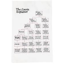 The Cousin Explainer Teatowel Tea Towels Cousins Family